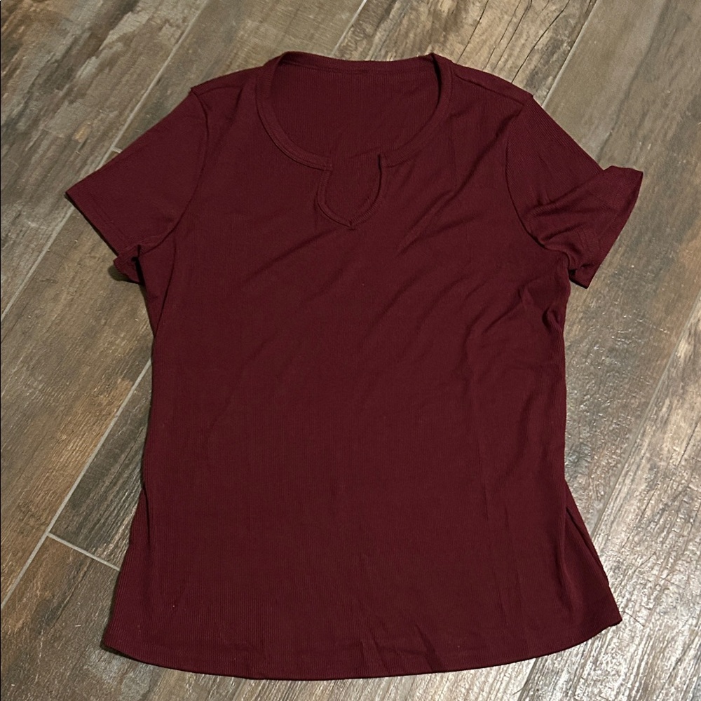 Women's Burgundy Top